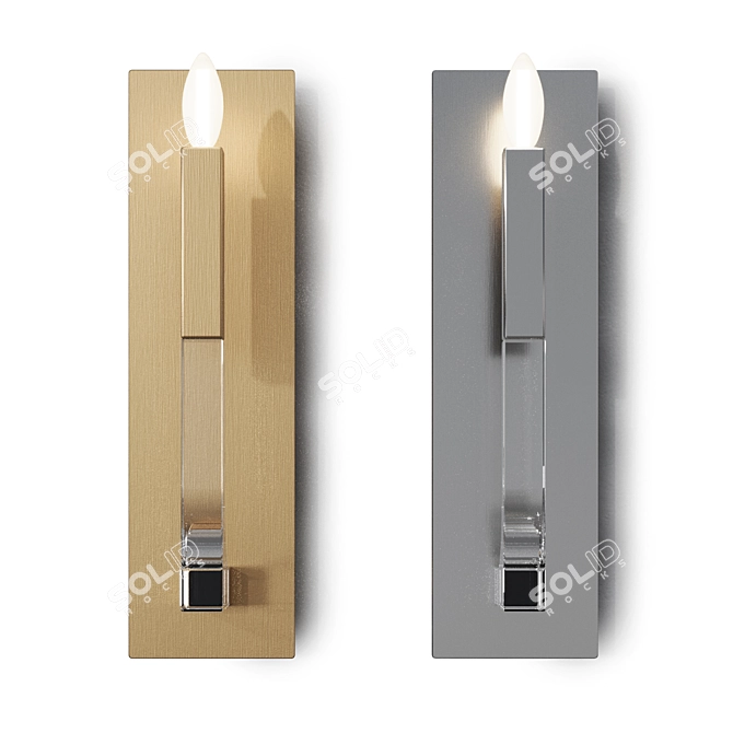 Elegant Daisy Sconces for Home 3D model image 2