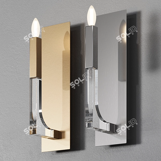 Elegant Daisy Sconces for Home 3D model image 6