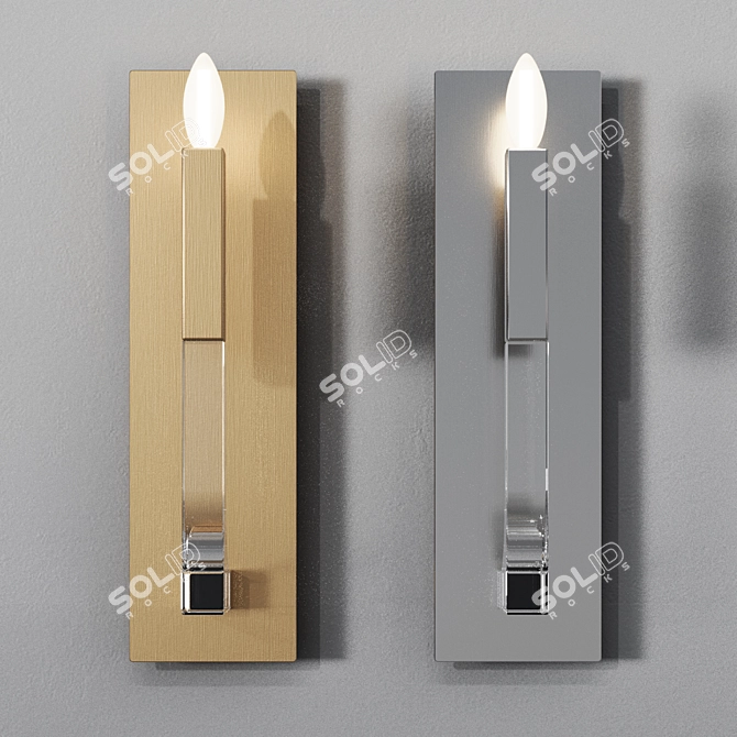 Elegant Daisy Sconces for Home 3D model image 7