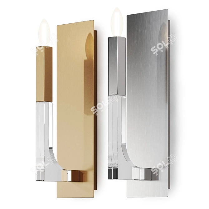 Elegant Daisy Sconces for Home 3D model image 8