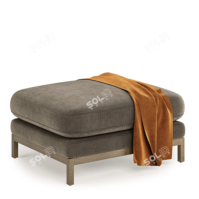 Versatile Owen Ottoman in 2 Colors 3D model image 2