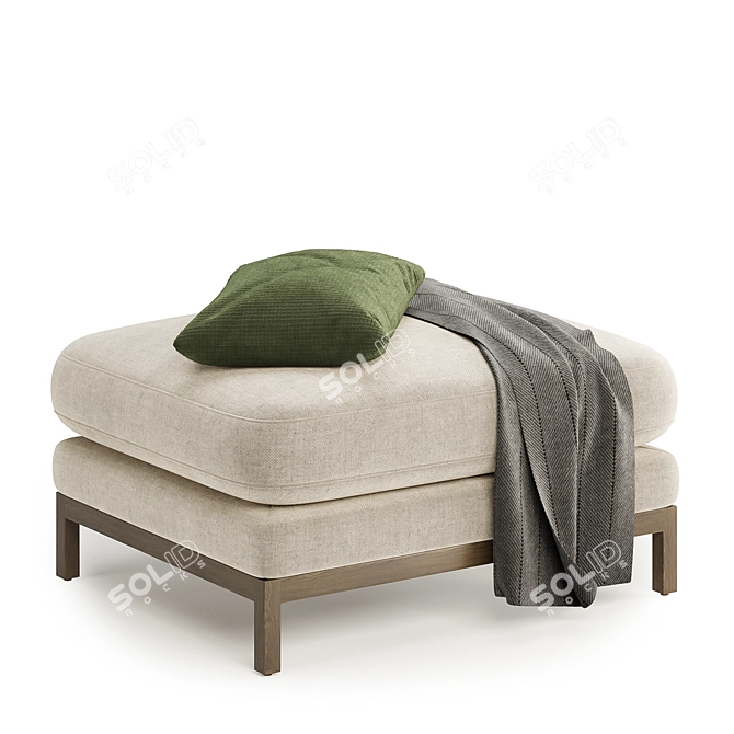 Versatile Owen Ottoman in 2 Colors 3D model image 3