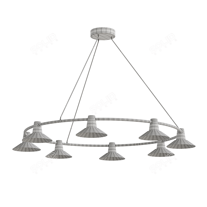 Modern Sphere Wall Lighting Fixture 3D model image 3