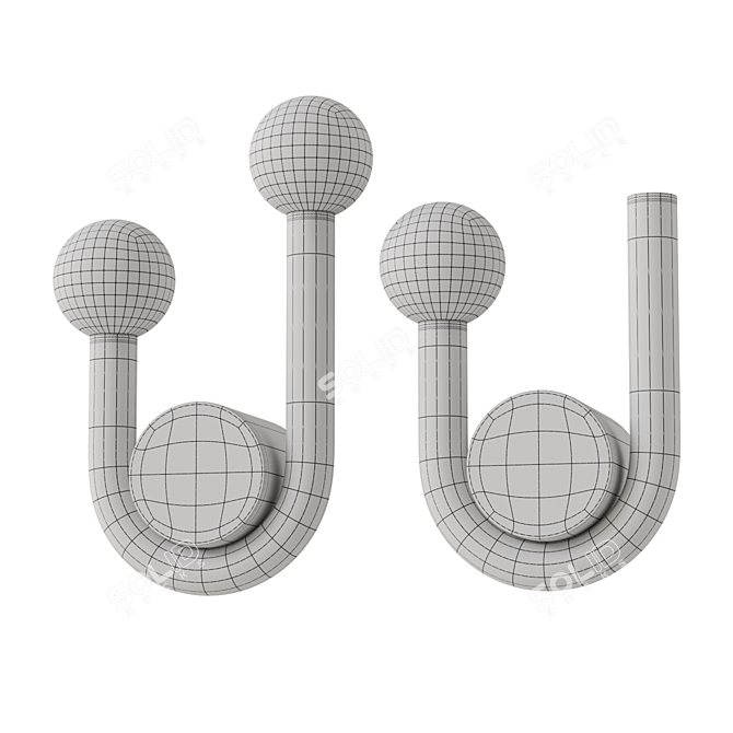 Modern Sphere Wall Lighting Fixture 3D model image 8