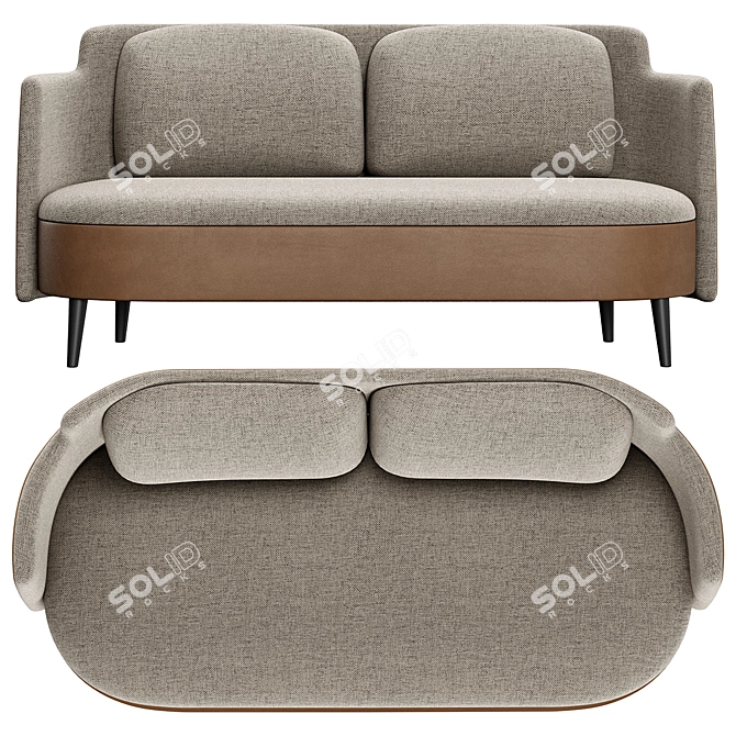TurboSmooth Model Sofa | 1630x760xh745mm 3D model image 2