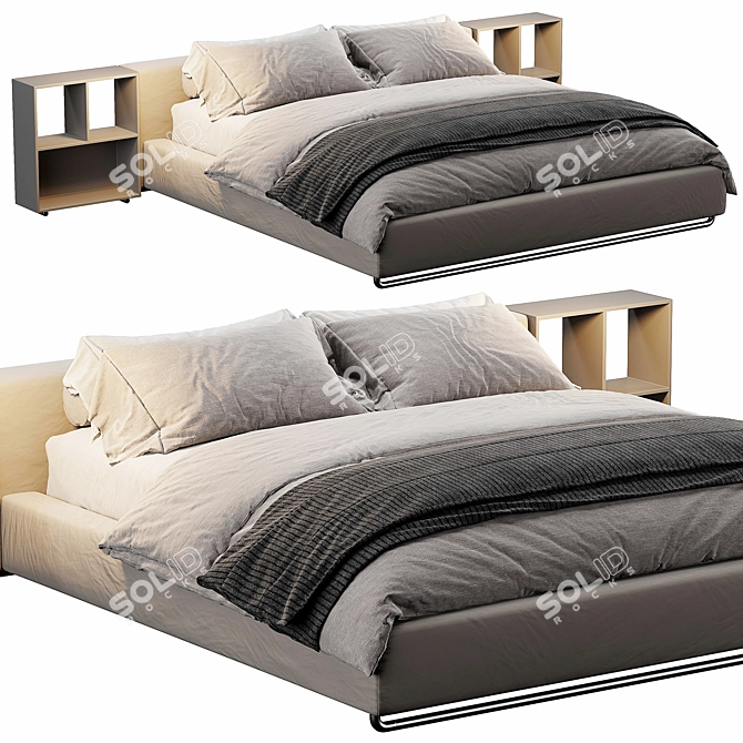 Flexform Groundpiece Bed 3D Model 3D model image 5