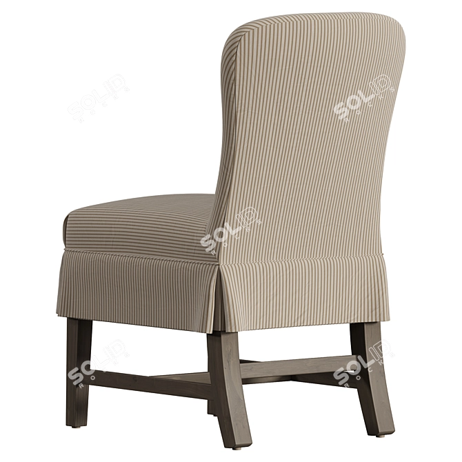 Ticking Stripe Dining Chair 3D model image 3