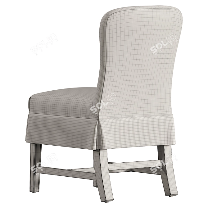 Ticking Stripe Dining Chair 3D model image 4