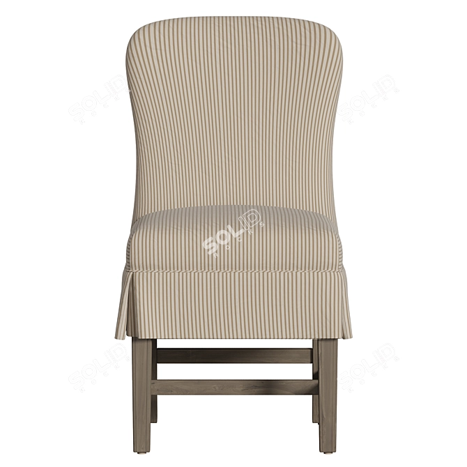 Ticking Stripe Dining Chair 3D model image 5