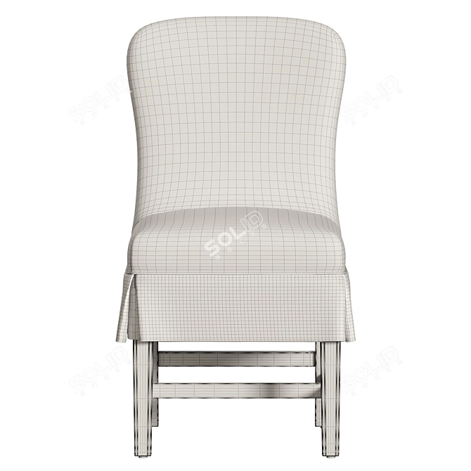 Ticking Stripe Dining Chair 3D model image 6