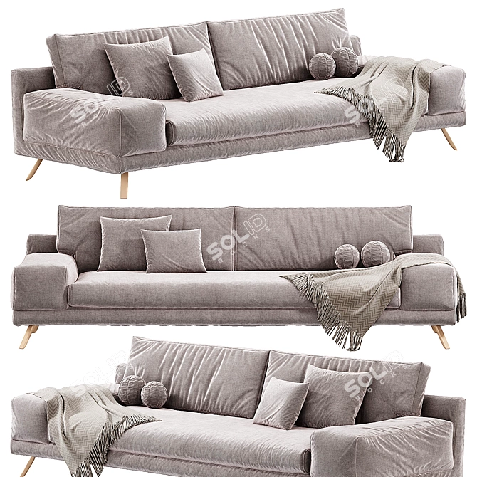 Contemporary Ian Sofa Design 3D model image 2
