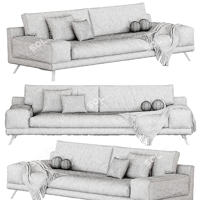 Contemporary Ian Sofa Design 3D model image 5