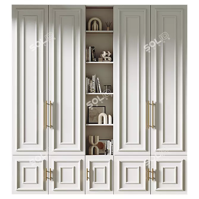 Modern Wardrobe Model 55 3D model image 1