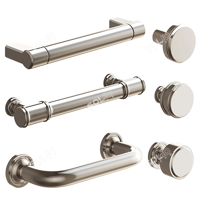 Rejuvenation Cabinet Hardware Set 3D model image 1