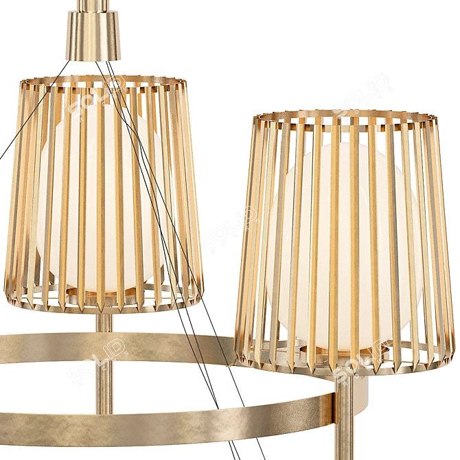 Elegant Dual Light Fixture 3D model image 2