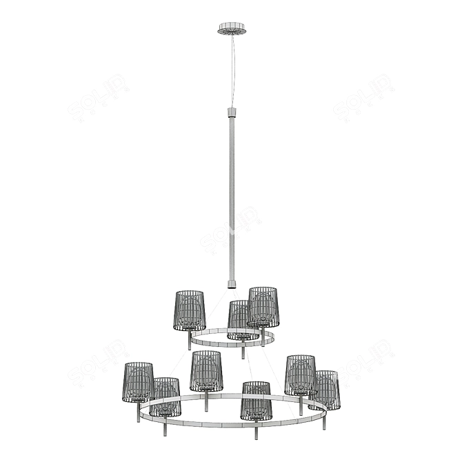 Elegant Dual Light Fixture 3D model image 3