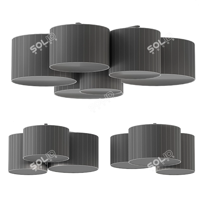 Eglo Pastore Fabric Drum Cluster 3D model image 3