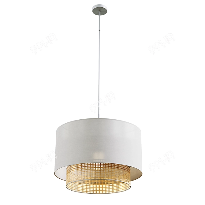 Erna Bamboo Ceiling Lampshade, Natural 3D model image 3