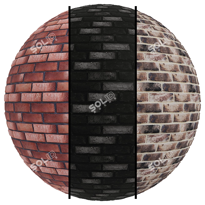  AR Firebrick Stone Texture Set 3D model image 1