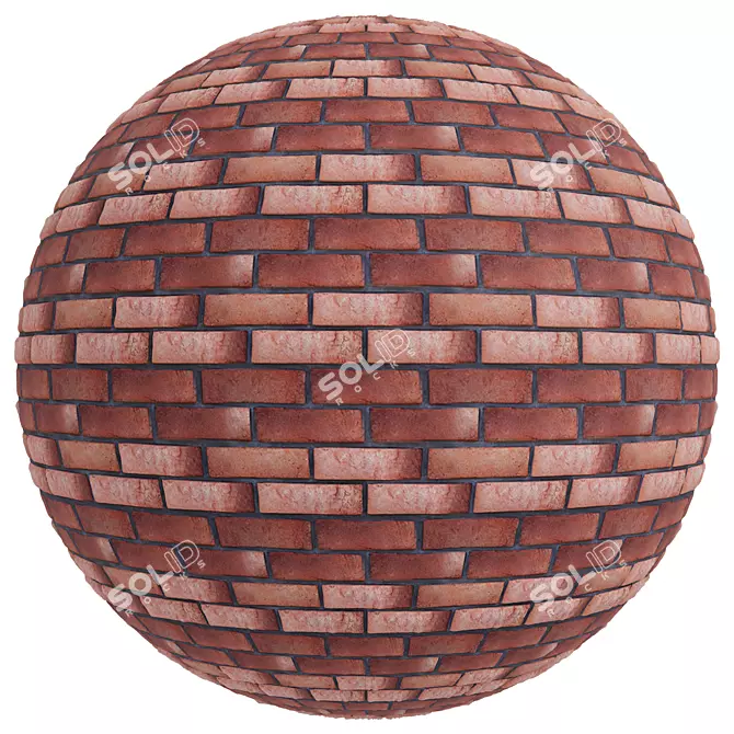  AR Firebrick Stone Texture Set 3D model image 4