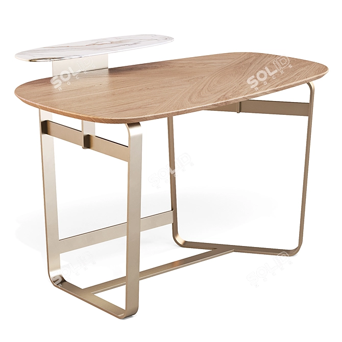 Gauss 120 Writing Desk by Bonaldo 3D model image 1