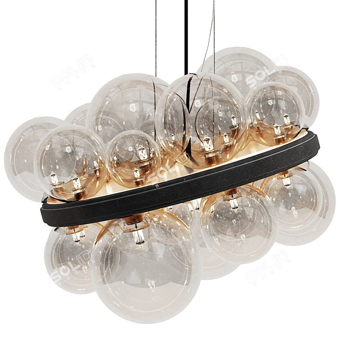 Modern IONA PLATE Light Fixture 3D model image 1