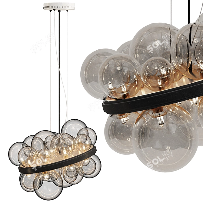 Modern IONA PLATE Light Fixture 3D model image 2