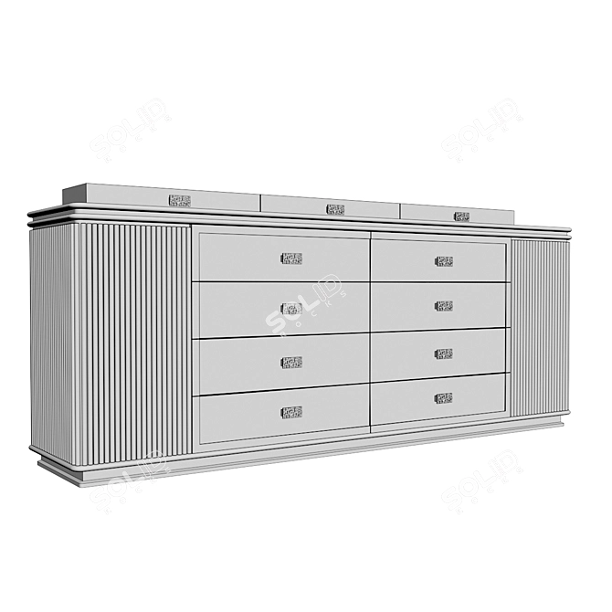 Elegant Vincent Commode Organizer 3D model image 5