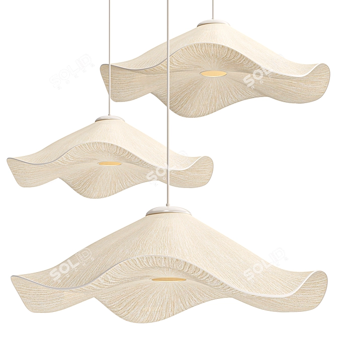 Elegant Caroline Pendant Lamp 3D model image 1