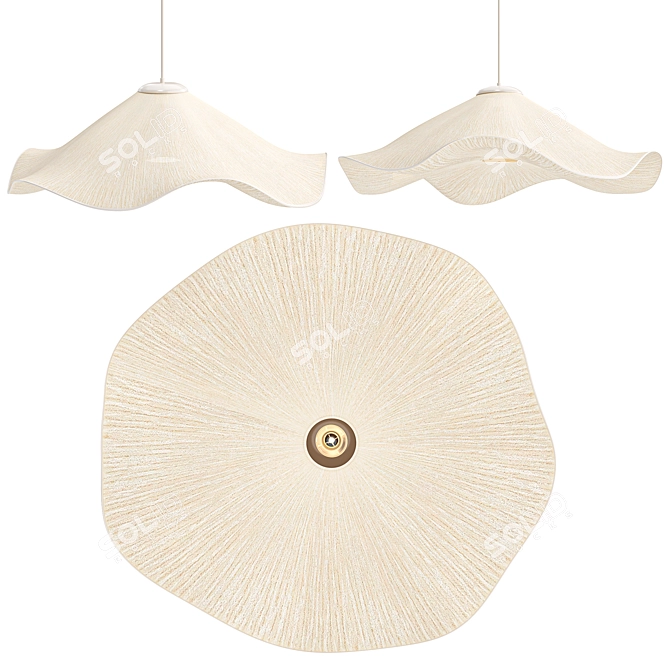 Elegant Caroline Pendant Lamp 3D model image 3