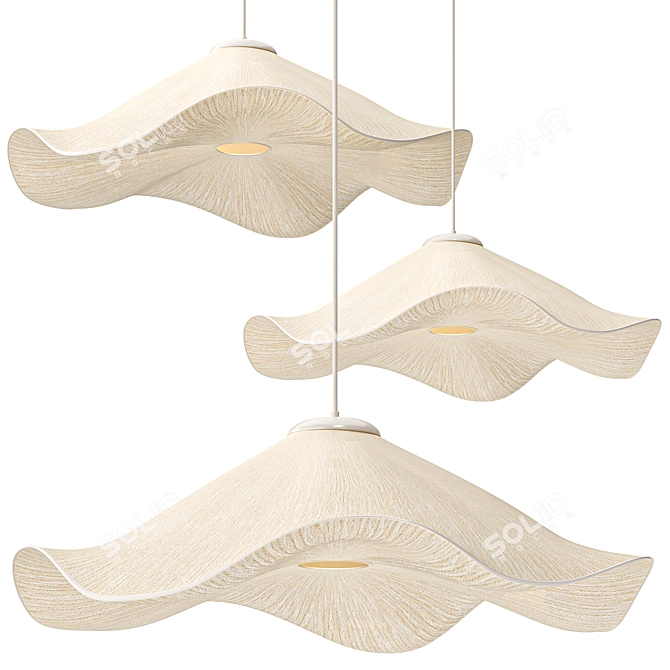 Elegant Caroline Pendant Lamp 3D model image 4