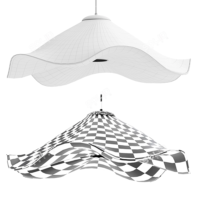 Elegant Caroline Pendant Lamp 3D model image 5