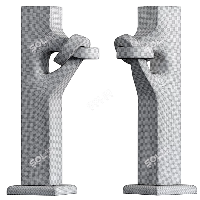 Dual-Material Sculpture Design 3D model image 3