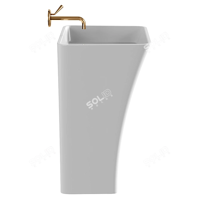 Sunny Basin - Elegant Washbasin 3D model image 2