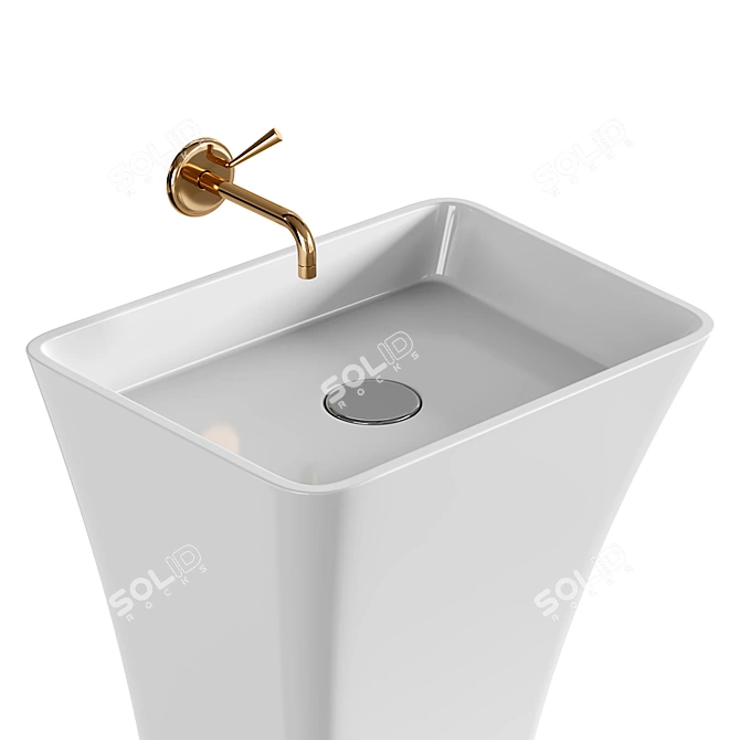 Sunny Basin - Elegant Washbasin 3D model image 3