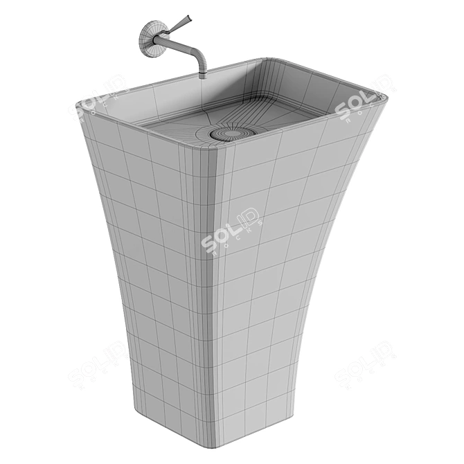 Sunny Basin - Elegant Washbasin 3D model image 4