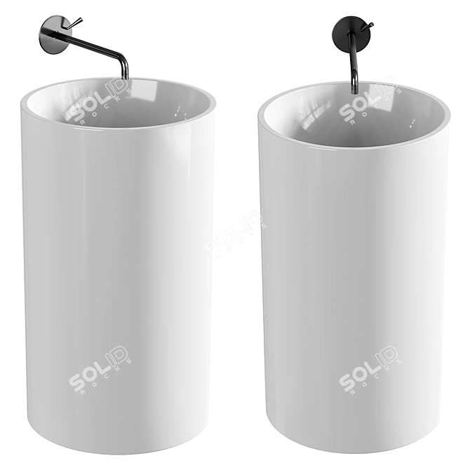 Cosmos Mirasoft Washbasin 3D model image 1