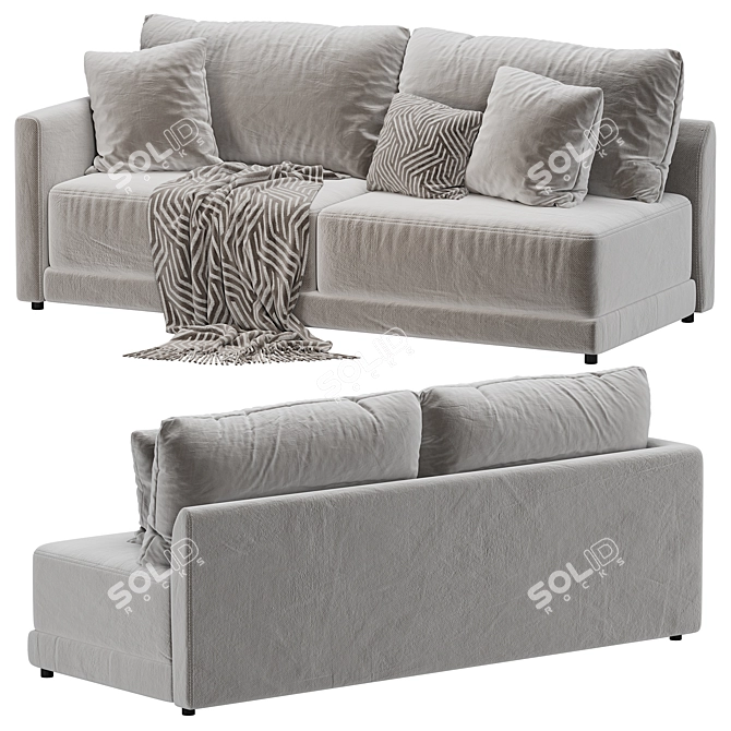 Modern Deep Left Arm Sofa 3D model image 3