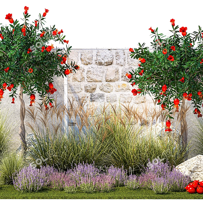 Botanical Oasis Collection: Decorative Plants & Trees 3D model image 3