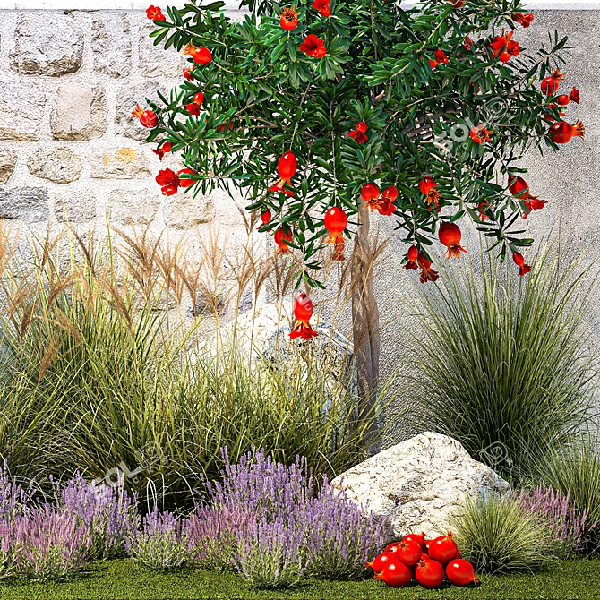 Botanical Oasis Collection: Decorative Plants & Trees 3D model image 4