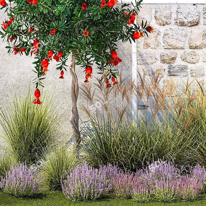 Botanical Oasis Collection: Decorative Plants & Trees 3D model image 5