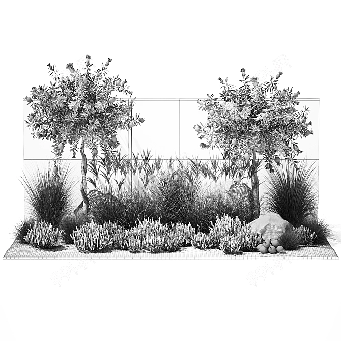 Botanical Oasis Collection: Decorative Plants & Trees 3D model image 7