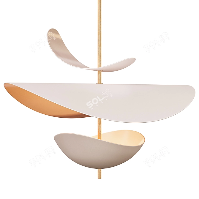 Sleek Antigone Pendant Lamp 3D model image 1