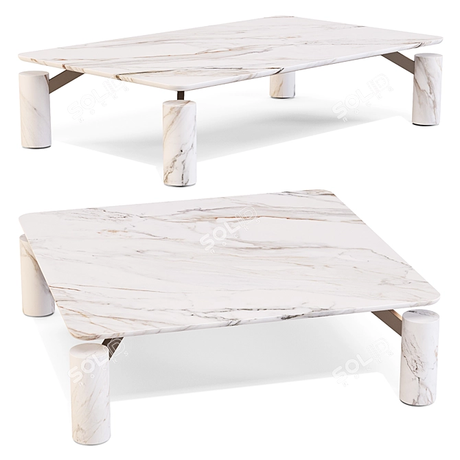 Bonaldo Magic Marble Coffee Table 3D model image 3