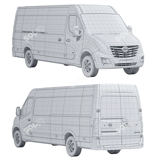 Commercial Van 3D Model Archive 3D model image 3