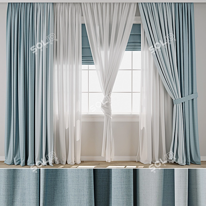 Curtain 852 3D Model Package 3D model image 1