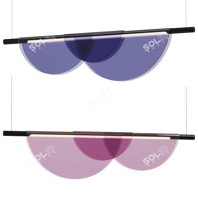 Colorful Modern Lamp Design 3D model image 1