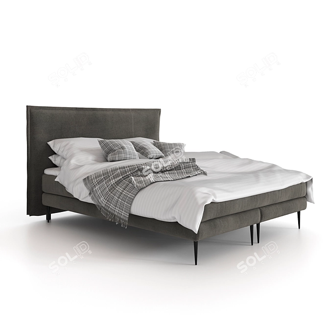 Scandic Style Felix Deluxe Bed 3D model image 2