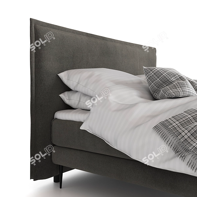 Scandic Style Felix Deluxe Bed 3D model image 3