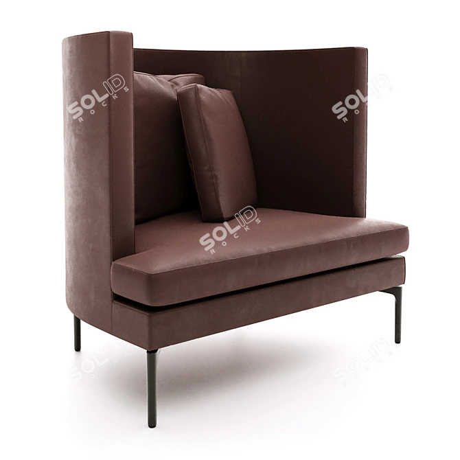  Clans Alta Armchair by Lissoni 3D model image 1